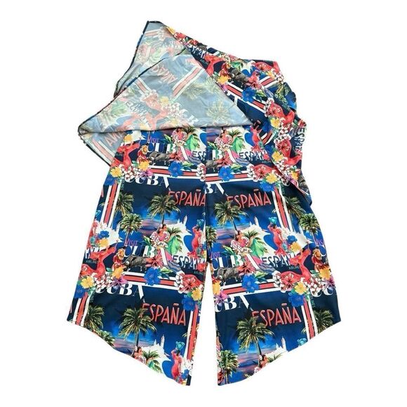 Vibrant Multicolor Wide Leg Jumpsuit - ASOS Tropical Print (UK 16, EU 46, US 14) - Picture 2 of 15